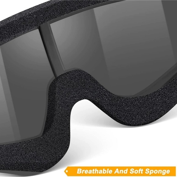 Black Ski Goggle Motorcycle Goggles ATV Ski UV Dirt Bike Sport - Picture 4 of 8